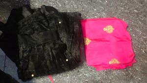 New Black Lehenga & Pink Blouse