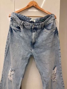 Ripped Wide Leg Jeans