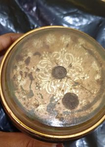 vintage musical face powder container
