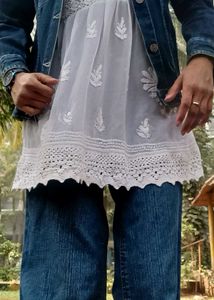 White Embroidered Blouse