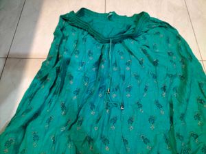 Ethnic Green Skirt