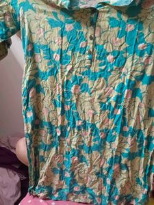 Floral Print Casual Kurti