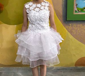 White Floral Party Dress