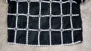 OU Black &amp; White Grid Top