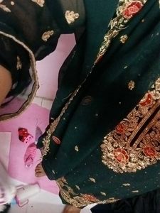 Elegant beads stone georgette with chudi dar Salwa