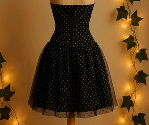 Chic Black Polka Dot Dress