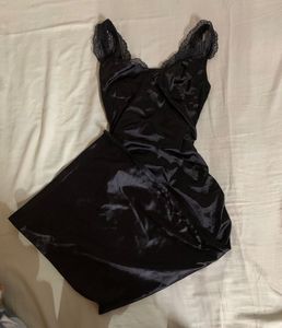 Silky Black Slip Dress