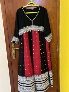 Beautiful Anarkali Black &amp; Red Top