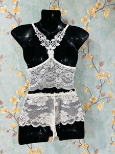 Lace Lingerie Set White