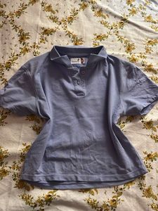 Lavendar Polo Crop Tee