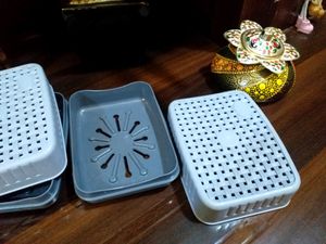 Premium Soap Case Grey Colour Set Of 6