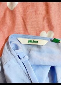 Cute Blue Cropped Tank Top