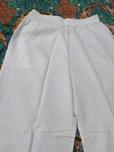 White Cotton Palazzo Pant
