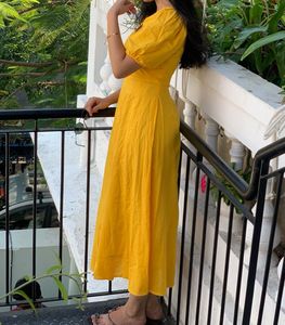 Yellow Midi Summer Dress