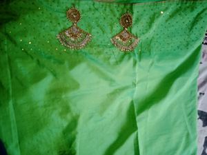 Beautiful Pista Green Colour Fancy Saree