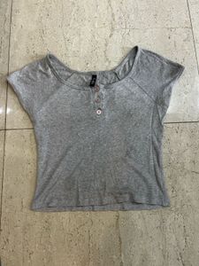 Grey buttoned Top