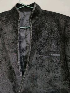 Stylish Black Velvet Coat