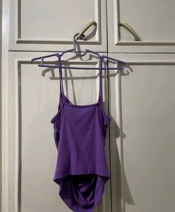 ZARA | Sleeveless Ruched Top (Purple)