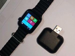 Black Smart Watch with Charger