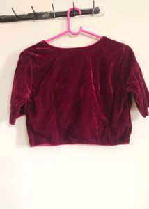 Velvet Red Blouse