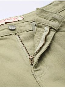 Olive Green Loose Fit high waist Jeans
