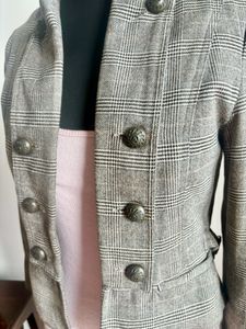 Smart Short Jacket In Checks (grey/white/black)