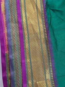 Elegant Green Saree with Gold Border