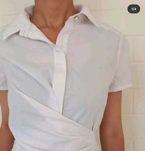 Chic White Wrap Top
