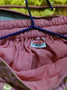 Pink &amp; Gold Ethnic skirt croptop