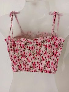 TIE- STRAP SMOCKED TOP