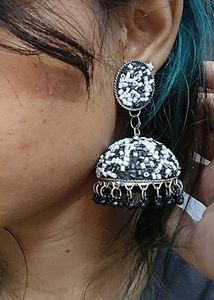 Beaded Jhumka Earrings