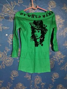 Sports Girl Green Long Sleeve Top