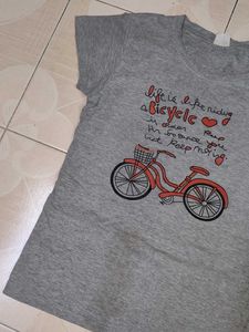 Gray Bicycle Graphic Tee