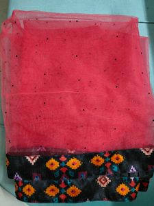 Multi coloured mirrorwork ready to wear lehenga