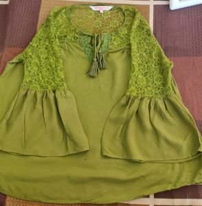 All About You By Deepika Padukone, Olive Green Women's Casual Top Size:L