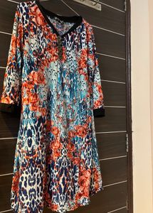 Floral Print Tunic Top