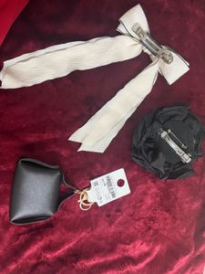 Accessories Bundle: Bow, Pouch &amp; Flower