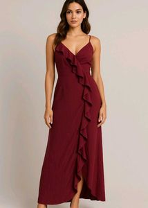 Elegant Maroon Maxi Dress