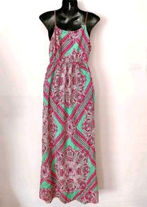 Boho Maxi Dress with knot sleeves