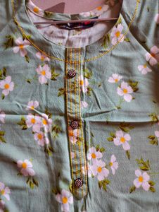 Green Floral Kurti