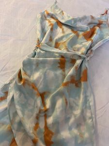 Cowl Neck Belted Slip Dress