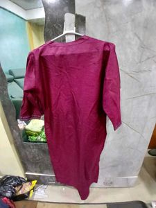 Maroon Embroidered Kurti