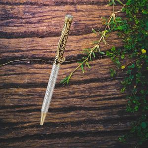 Silver luxury ball Pen,with freebie diary