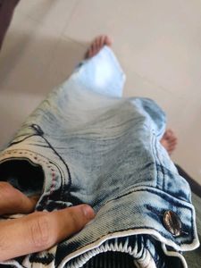 Men&#39;s Blue White Trendy Jeans
