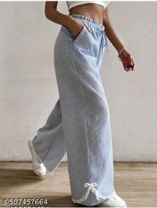Striped Wide-Leg Baggy Pants.