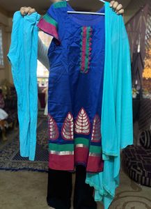 Banarasi  Royal Blue Kurta Set