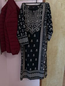 Printed Sheer Oversized Kurti