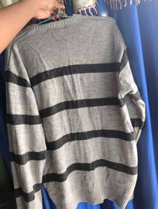Striped Grey Sweater