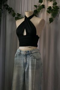 Zara Criss Cross Halter Top