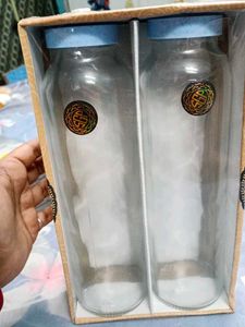Glass Water Bottles ( Set Of 2)